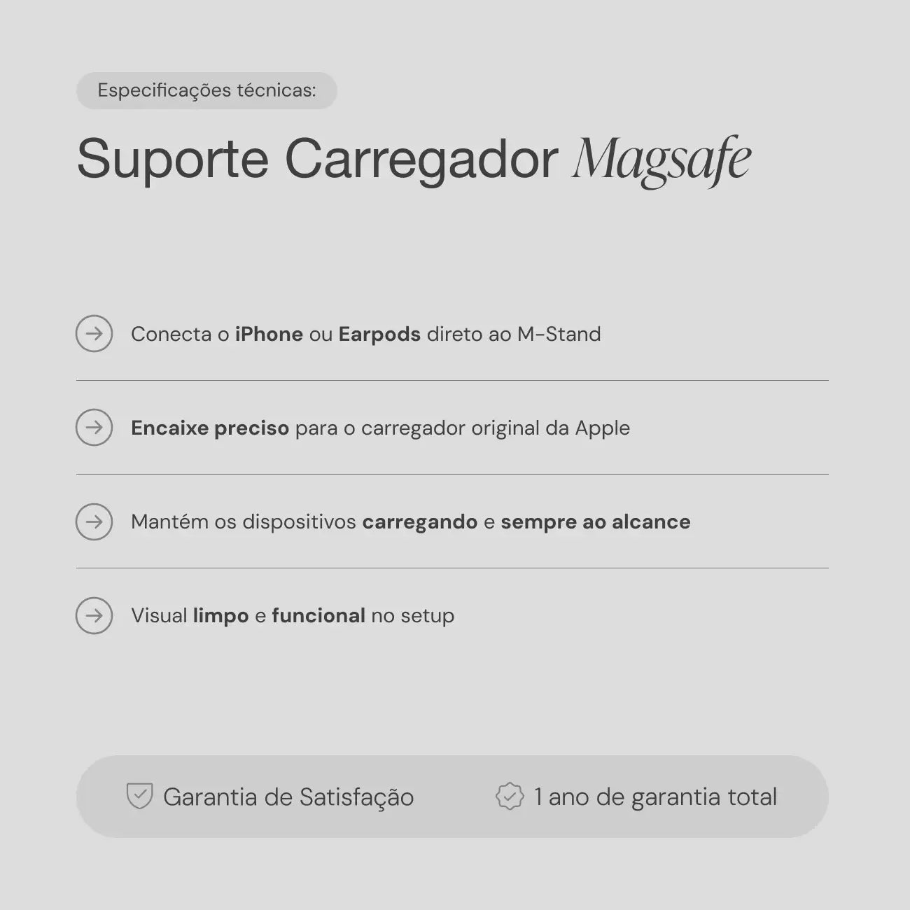 Suporte Carregador Magsafe 6