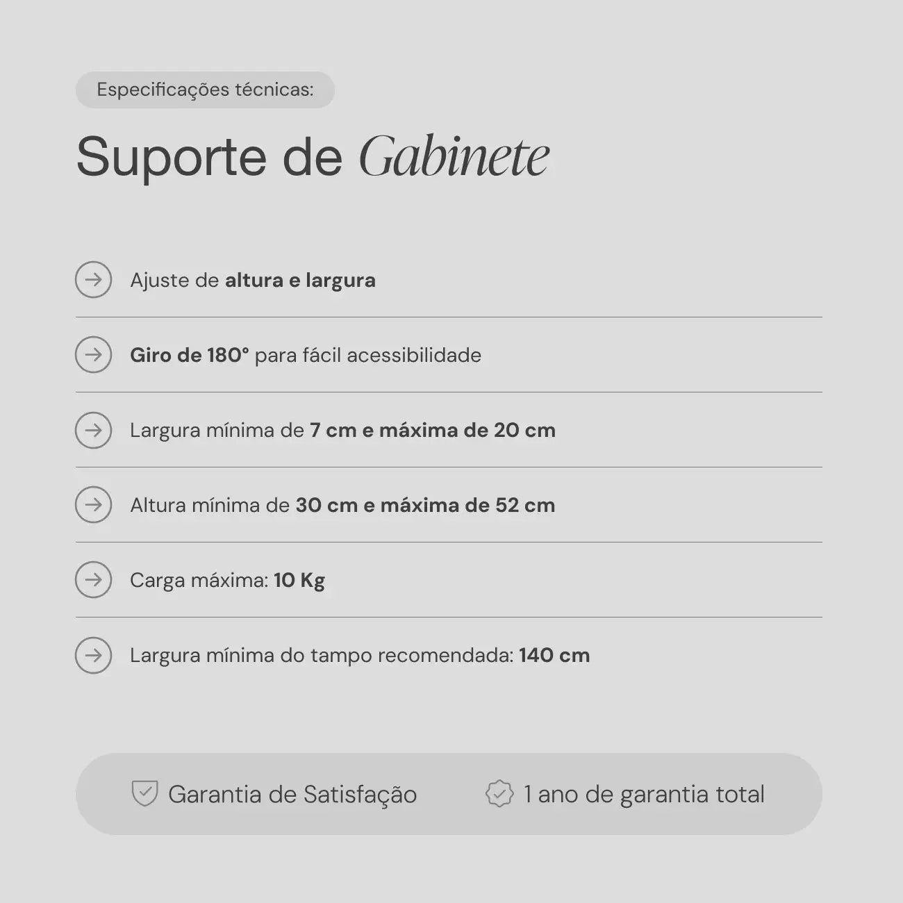 Suporte de Gabinete 7