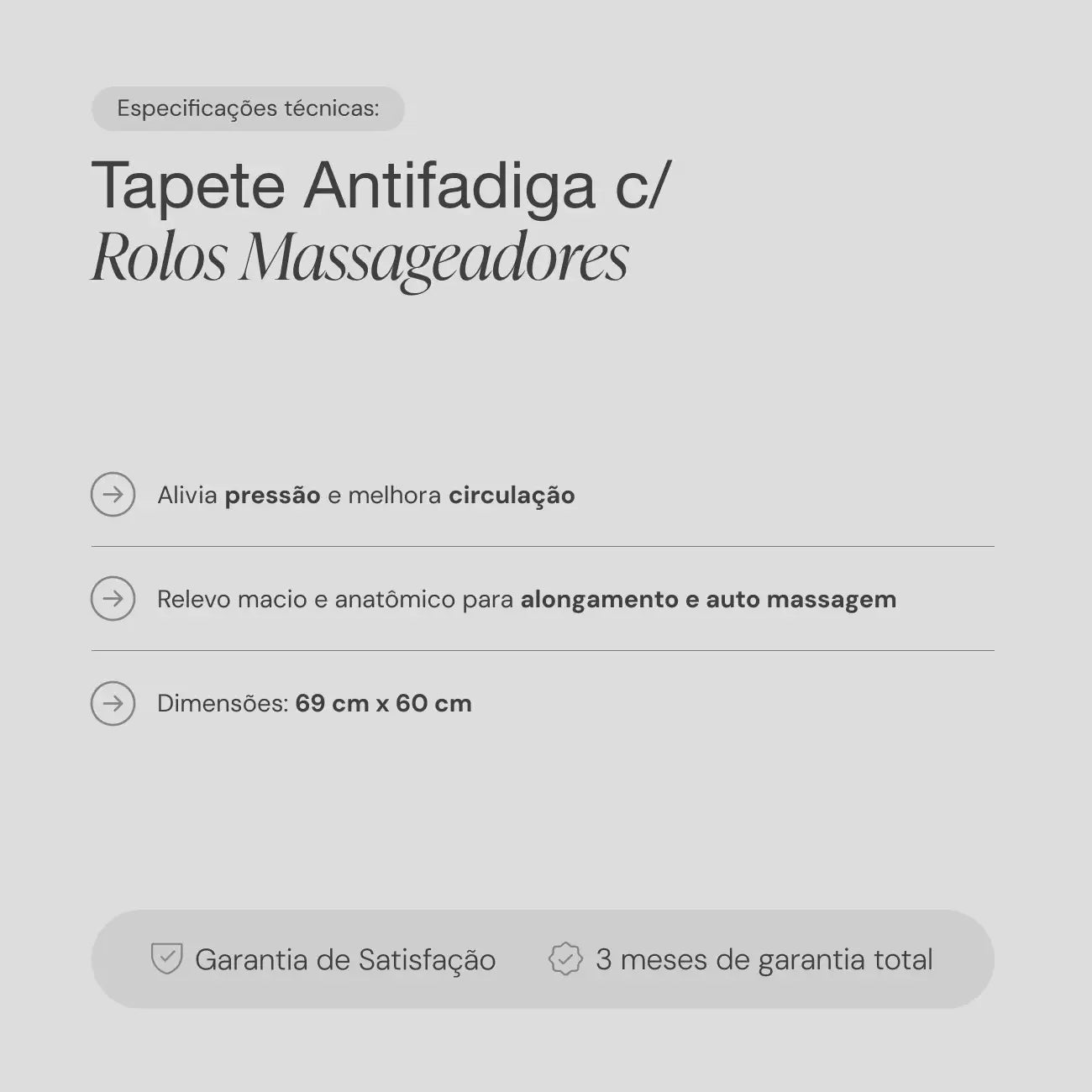Tapete Antifadiga c/ Rolos Massageadores 7