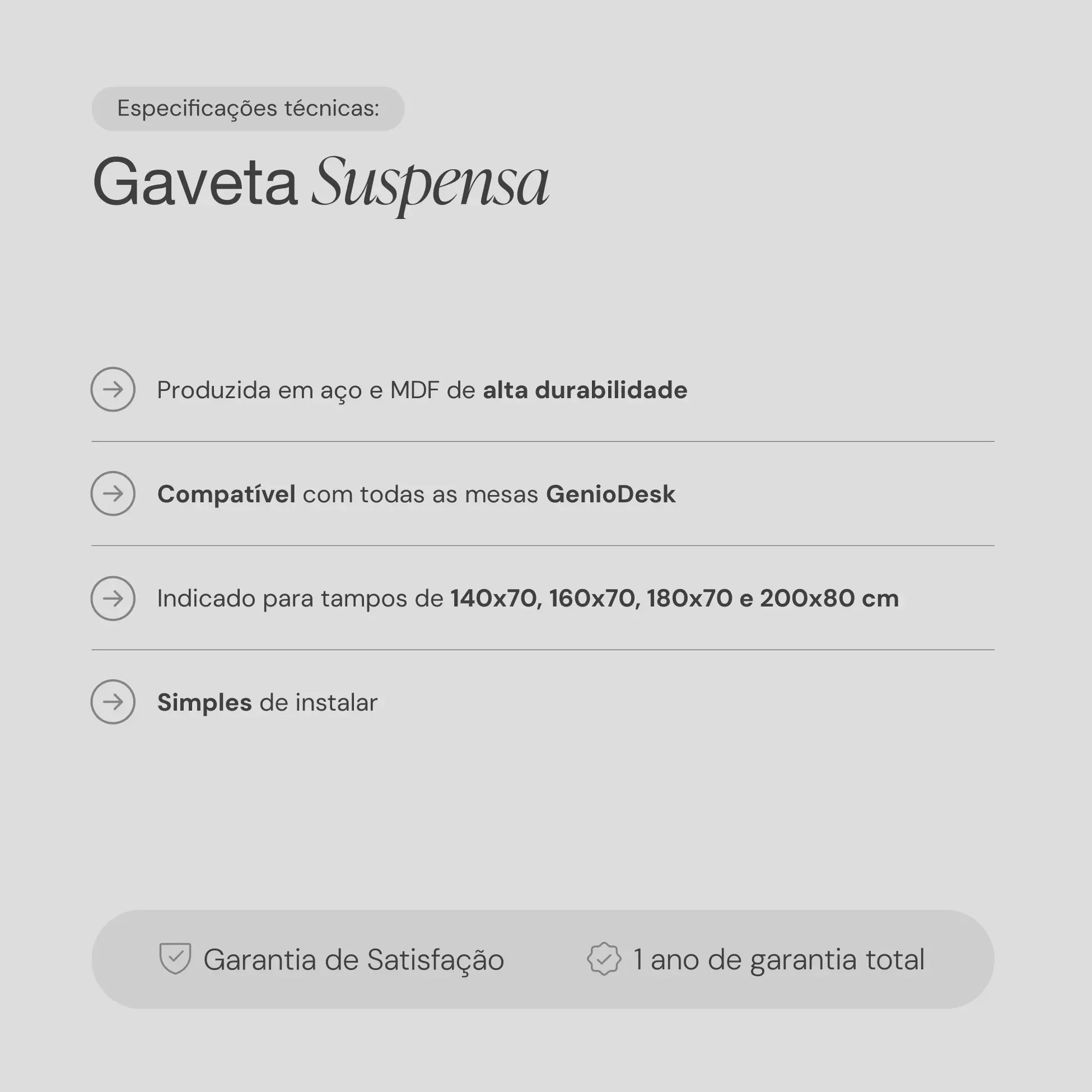 Gaveta Suspensa 10