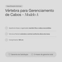 Vértebra para Gerenciamento de Cabos - Modelo A 3